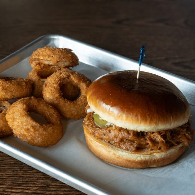 BBQ Pulled Pork Sandwich.